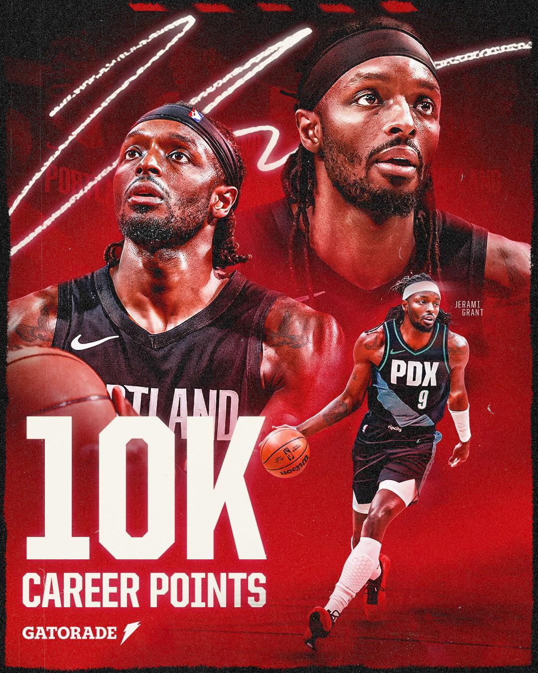 500彩票网官方首页-里程碑！格兰特解锁生涯10000分里程碑，开拓者队史第47位